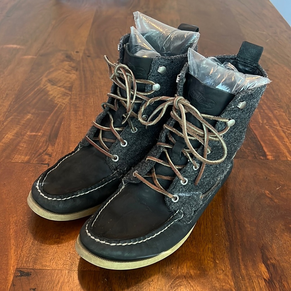 Authentic Original Sperry Top - Sider “High Tops” | leather & wool